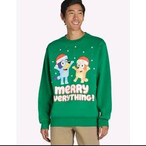 Green Holiday Sweater blue light up sweater